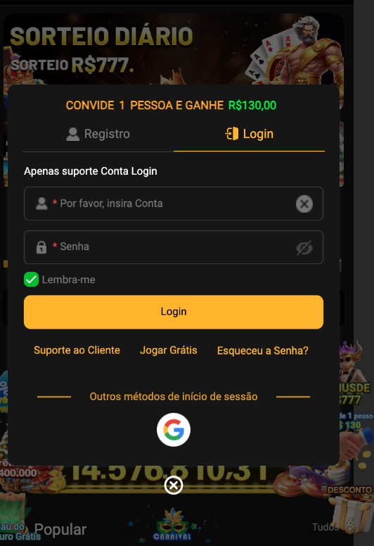 Aplicativo móvel popluz